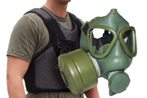Military Gas Masks and Body Armour