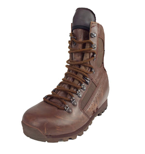 Dutch Army - Meindl - Brown Leather Jungle Boots w/ Cordura - Grade 1