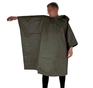 French Army - Olive Green Poncho / Dust cover, garden screening sheet - DISTRESSED