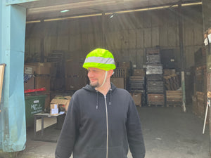 Fluorescent helmet cover - fits generic safety helmets