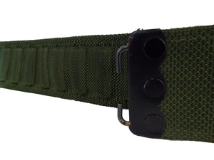 British Military - Plain Green Webbing Belt 2" - Plastic Snap-Lock Buckle - Grade 1