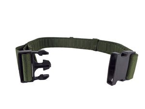 British Military - Plain Green Webbing Belt 2" - Plastic Snap-Lock Buckle - Grade 1