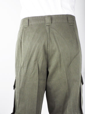 Austrian Olive Green Combat Trousers - button fly - Grade 1