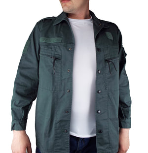 Dutch Military - Green Long Sleeve Heavyweight Shirt/Fatigue Jacket - Grade 1