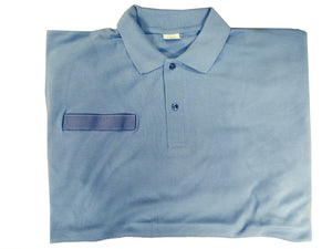 French Army - Short-sleeve Light Blue Cotton Polo Shirt - Unissued