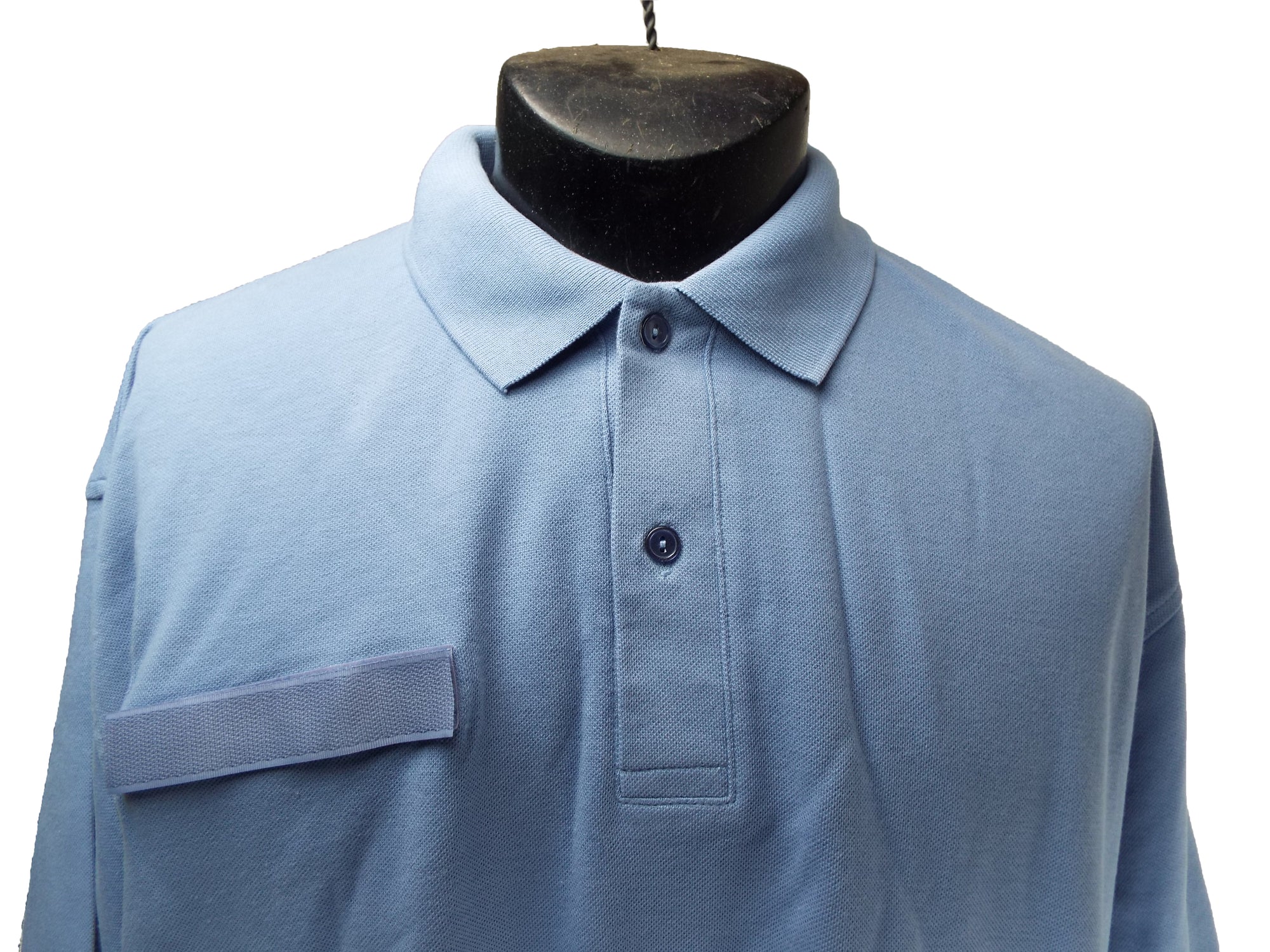French Army - Short-sleeve Light Blue Cotton Polo Shirt - Unissued