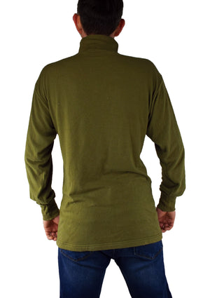 Dutch Military - Long-sleeve Thermal Zipped Neck Top - Olive Green - Grade 1