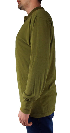 Dutch Military - Long-sleeve Thermal Zipped Neck Top - Olive Green - Grade 1