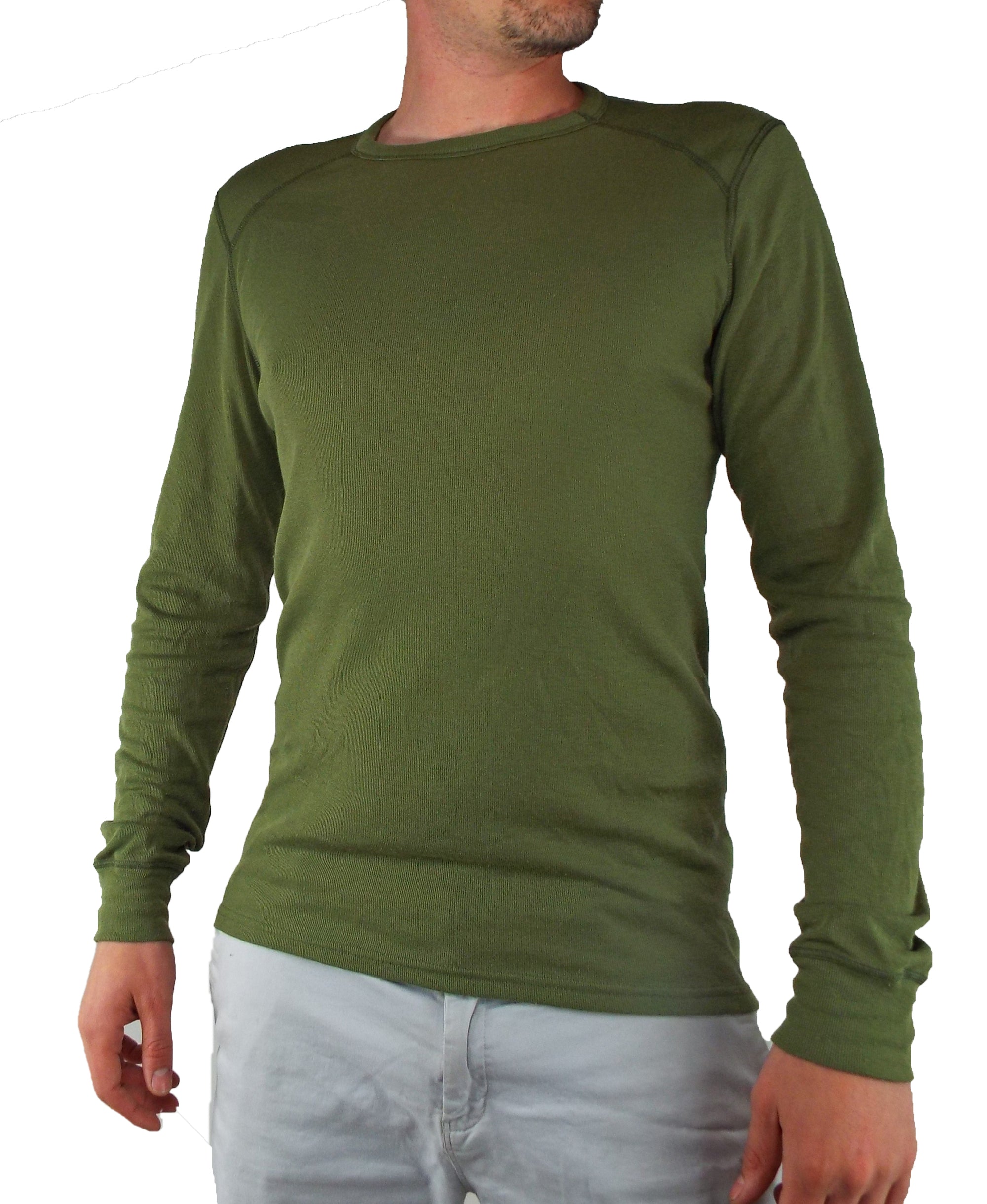 ODLO Dutch Army - Long Sleeve Thermal Crew Neck - Olive Green - Grade 1