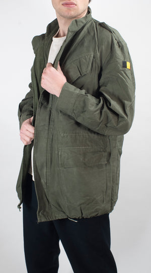 Mens Military Field Jacket - Belgian Olive Green