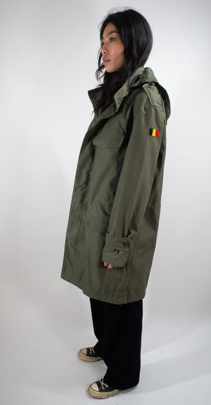 Belgian Army Parka M89 Olive Coat - MOD style coat - DISTRESSED RANGE