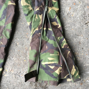 British Army Gore-Tex Trousers - Woodland DPM Camo - zipped dart ankle - DISTRESSED RANGE