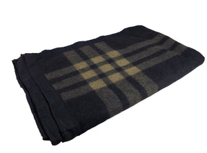 Military Grey Blanket – Tartan Style - Unissued - Mixed Colours