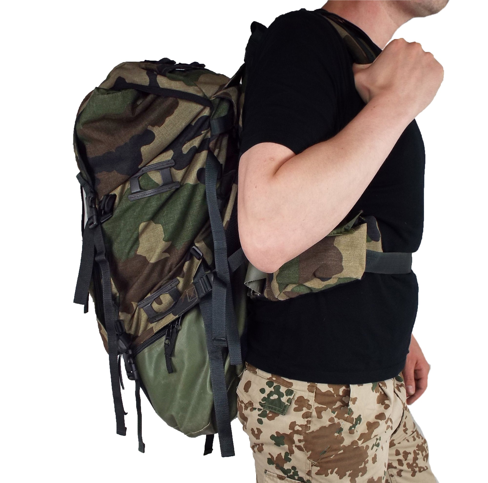 French Army - Woodland CCE - 100 Litre Rucksack - Grade 1
