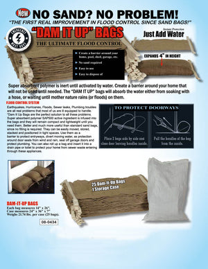 Home Flood Defence Kit - Water Activated Sand Bags