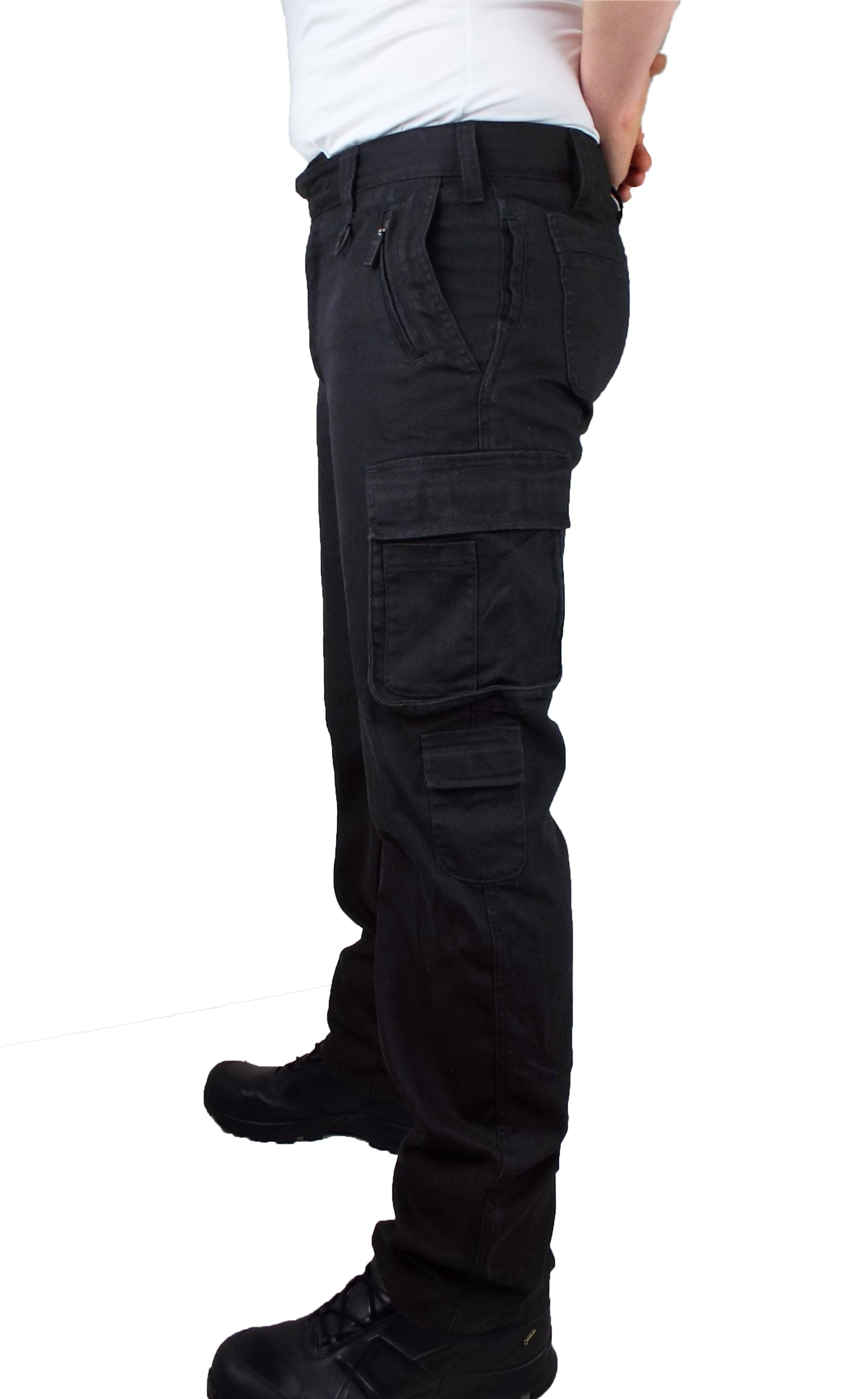 Work pants  HENNER  FHB ORIGINAL GMBH  CO KG  cotton  leather  black