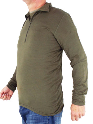 Austrian Military - Olive Green Thermal Top "Norgie" - Base Layer - DISTRESSED RANGE