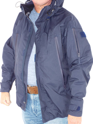 Royal Navy - Blue Gore-Tex Rip-Stop Jacket - With Hood - DISTRESSED condition - New Model