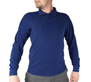 Dutch Military - Blue Long Sleeve Polo Shirt - Grade 1