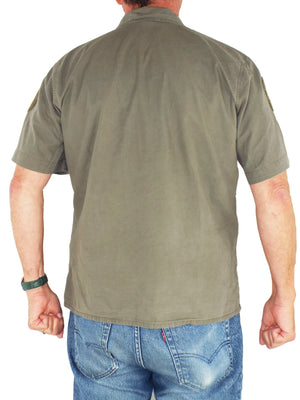 Austrian V Neck Lightweight Short Sleeved Shirt - 100% Cotton
