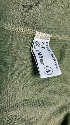 Austrian Olive Green ribbed fabric T Shirt