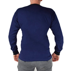 Dutch Military - Blue w/ black Long Sleeve Sweat Shirt – Crew Neck - Grade 1