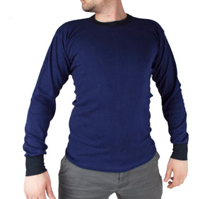 Dutch Military - Blue w/ black Long Sleeve Sweat Shirt – Crew Neck - Grade 1