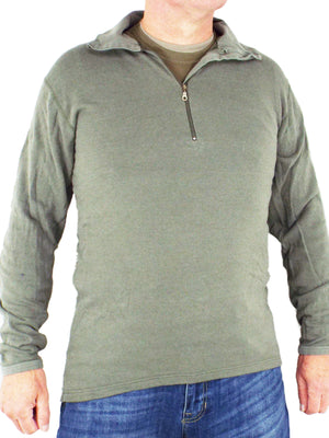 Austrian Military - Field Grey Thermal Top "Norgie" - Base Layer - "Terry Towel" lined - DISTRESSED RANGE