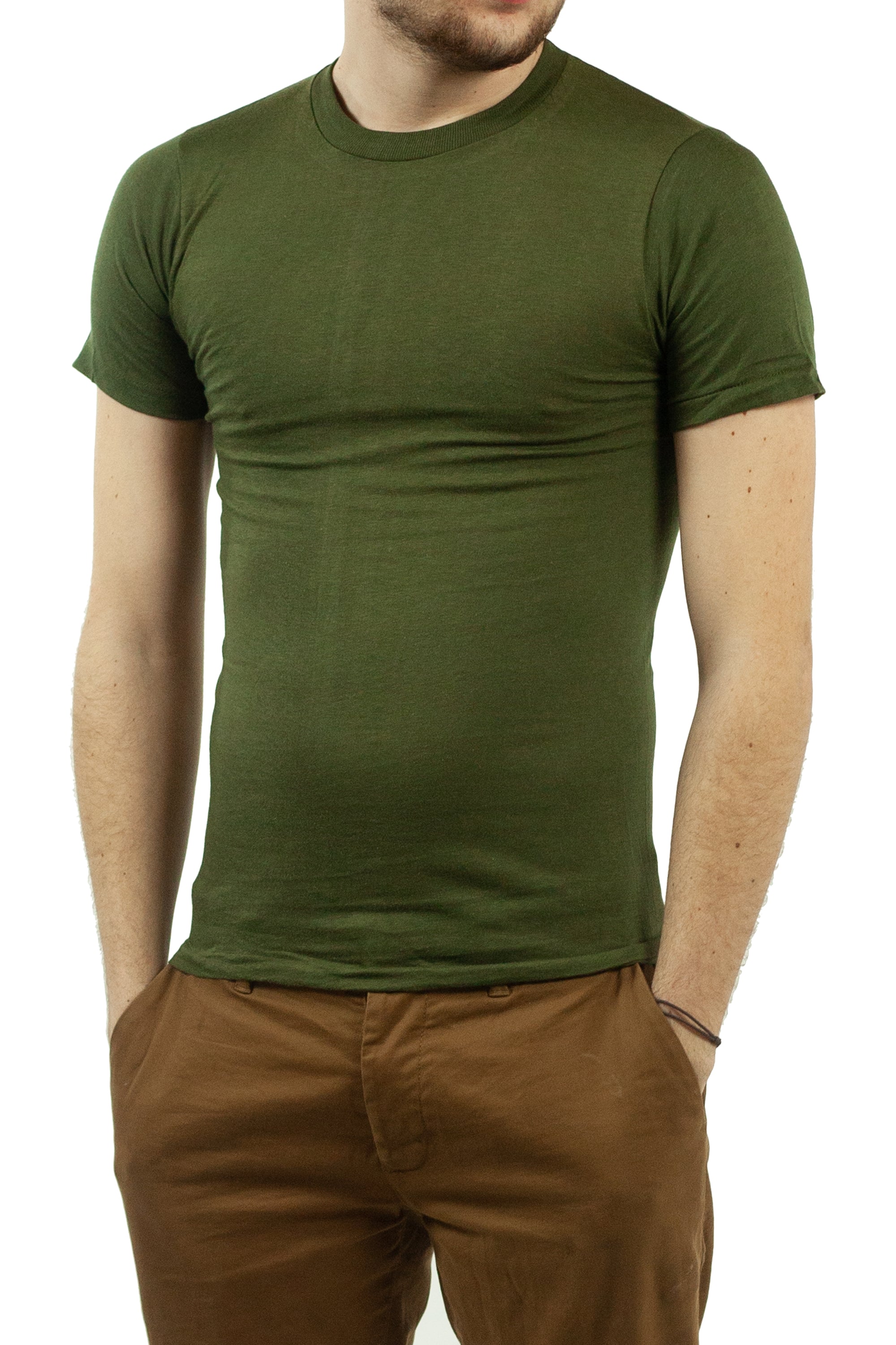 German Army - Plain Olive Green Cotton T-Shirt - Grade 1