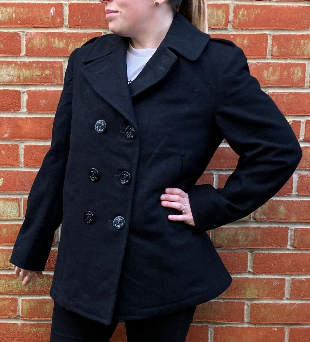 OLD deals NAVY BLACK PEACOAT