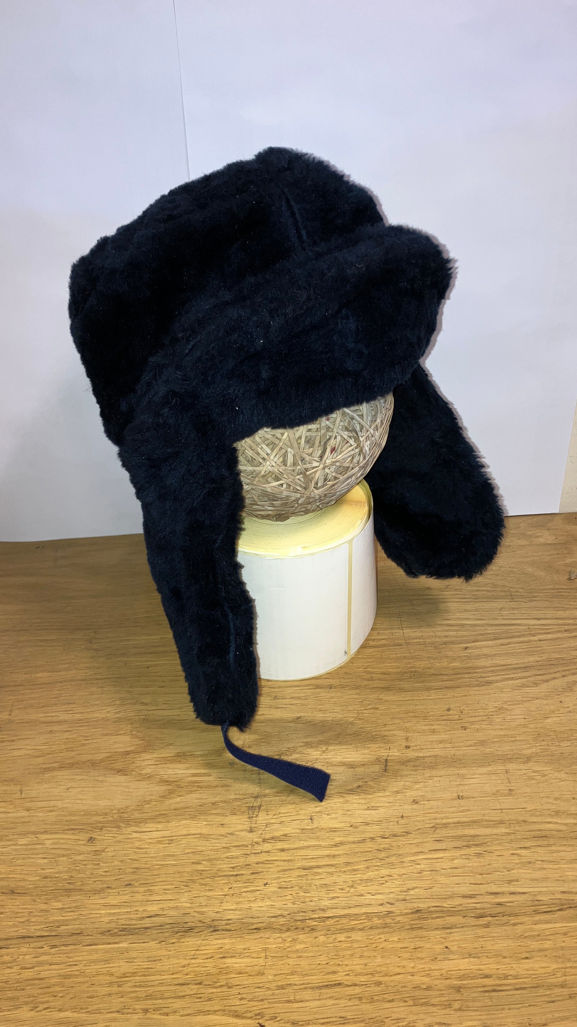 Dutch Synthetic Fur Cold Weather Hats - Navy Blue