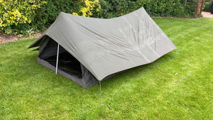 French army F2 two-man tent - with fly sheet - Grade 1 serviceable