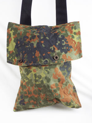 German Flecktarn camo general purpose bag - with added shoulder strap
