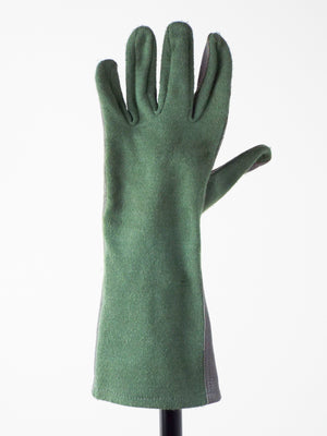Nomex Green Flyer's Summer Fire Resistant Gloves - leather and Nomex