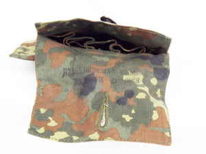 German Army - Pair of Flecktarn Camouflage Fabric Pouches  - Grade 1