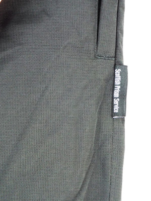 British Waterproof Over Trousers - Scottish Prison Service - Unissued - Black Rip-stop