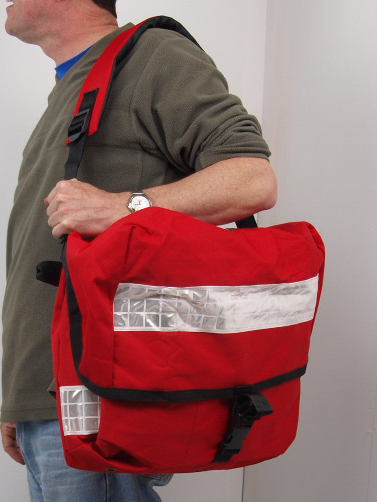 Large Red Waterproof Shoulder Bag - Ex Royal Mail