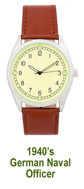 Men's Watch – 1940's German Naval Officer's style quartz watch - New in pack - #24