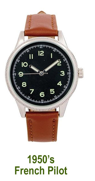 Men's Watch – 1950's French Pilot style quartz watch - New in pack - #26