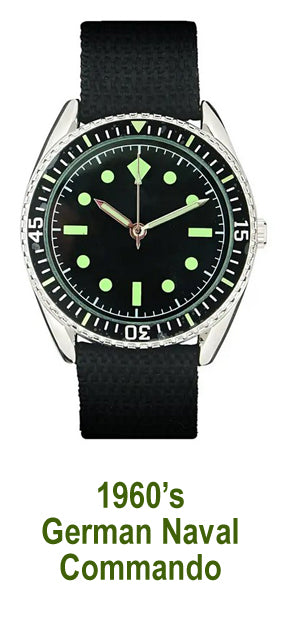 Men's Watch – 1960's German Naval Commando's style quartz watch - New in pack - #13