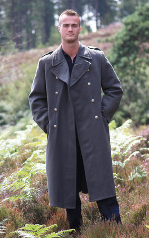 Grey Wool Full Length Greatcoat - Austrian Army Surplus