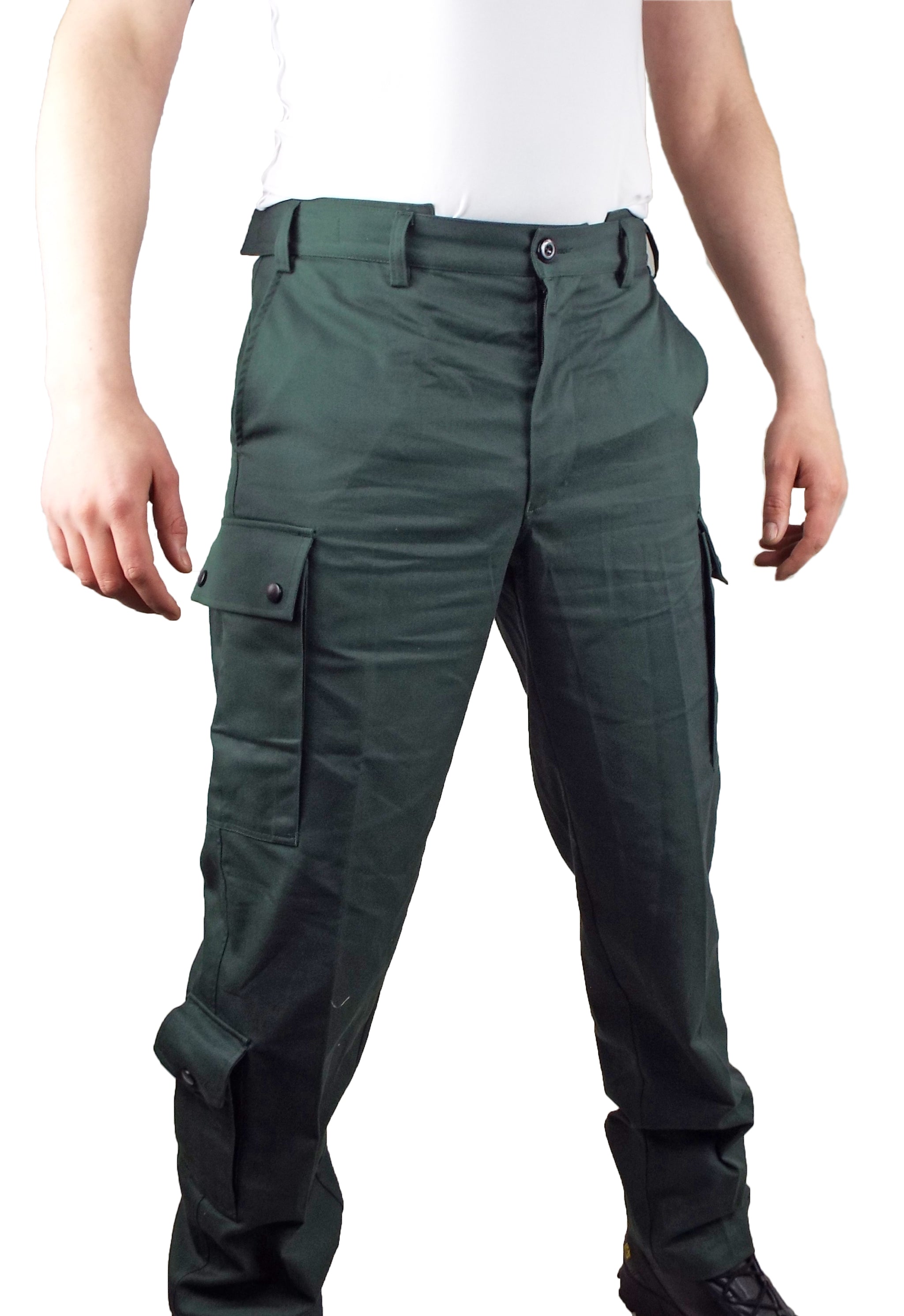 Solid 6 Pockets Cargo Pant With Black Strip On Pocket Slim and Regular fit
