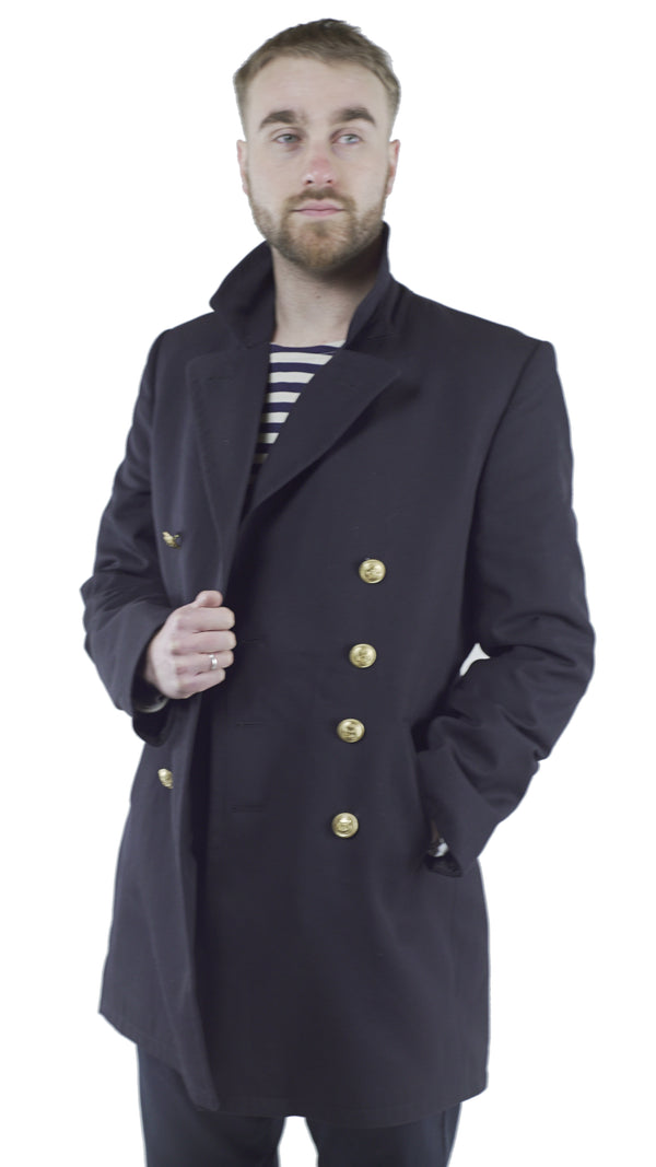 Military style store pea coat