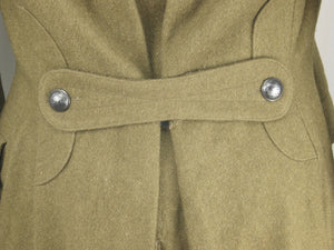 Khaki Military Vintage Wool Greatcoat – DISTRESSED RANGE