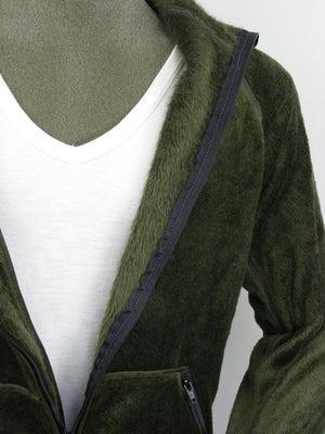 Dutch bottle green fleece - synthetic fur inside and out