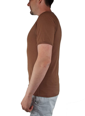Dutch Army - Short-sleeve T-shirt - Ribbed - Dark Khaki - Grade 1