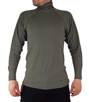 Dutch Military - Grey Long-sleeve Thermal Base Layer - Roll-Neck - Grade 1