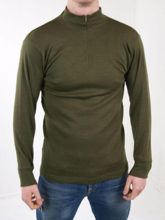 Italian Army Long Sleeve Thermal Olive Green Norgie - Base Layer - New