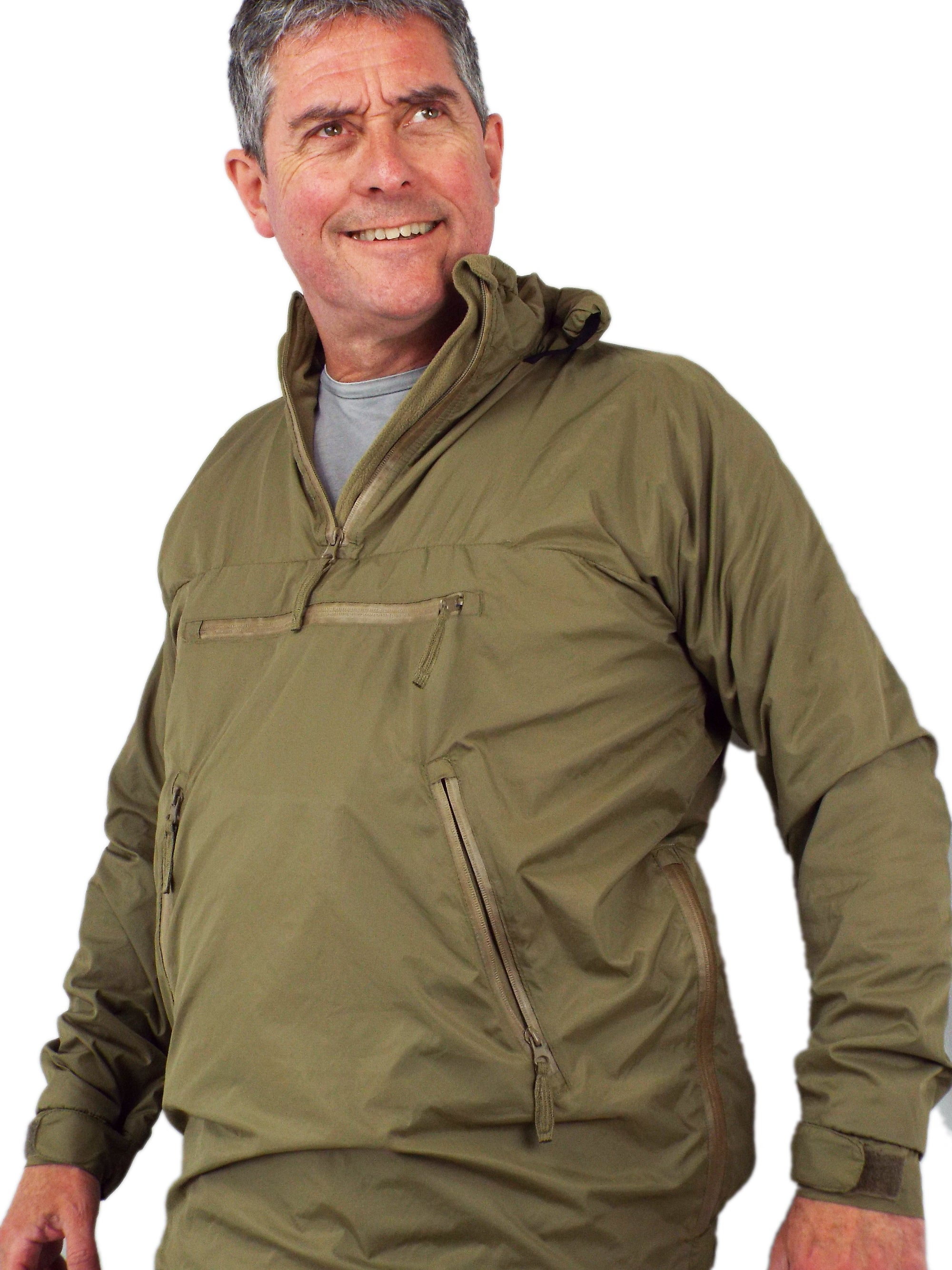 British Lightweight Thermal Smock with hood - light olive green