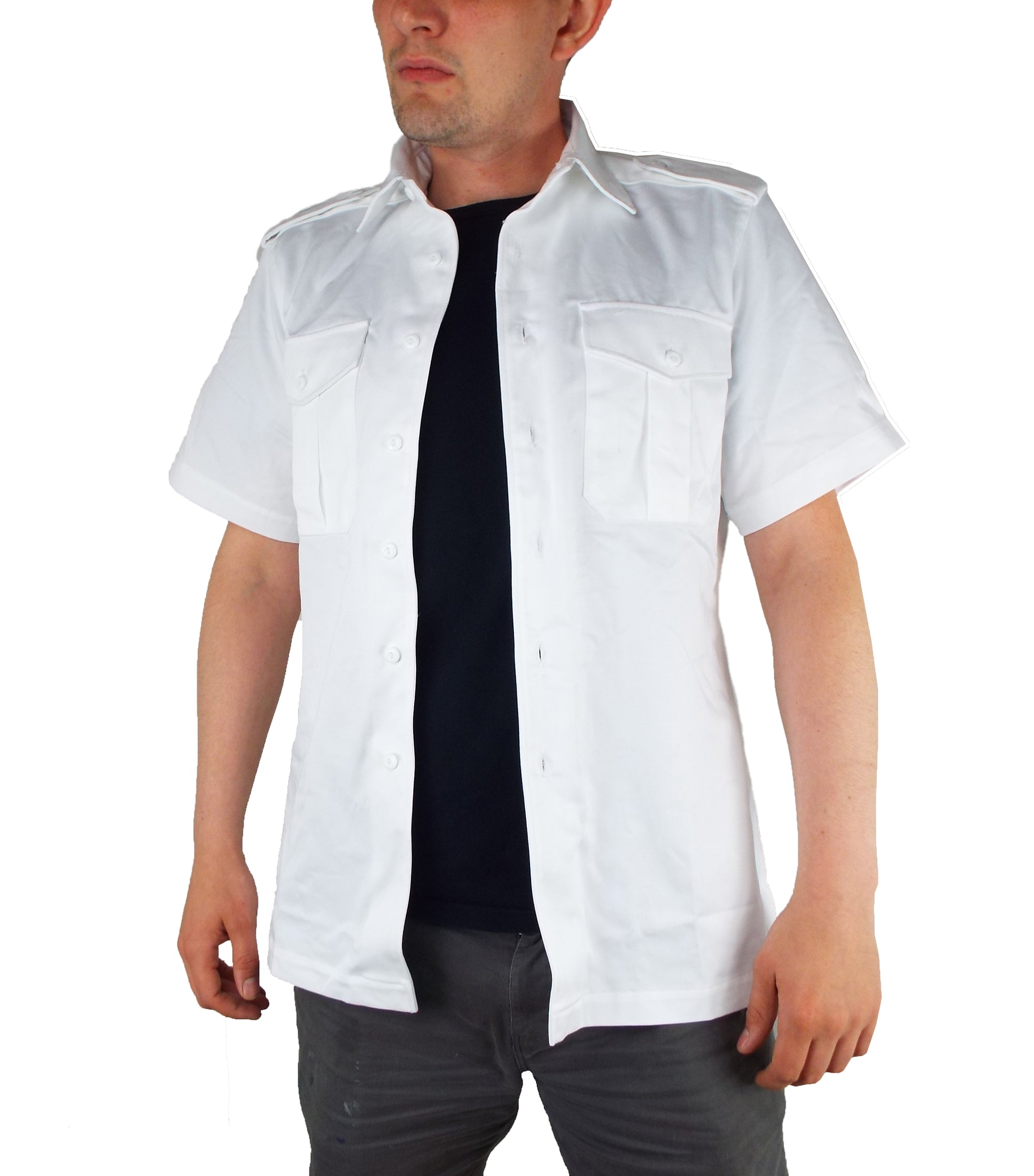 Dutch Army Vintage - White - Heavyweight Short-sleeve Shirt - Super Grade